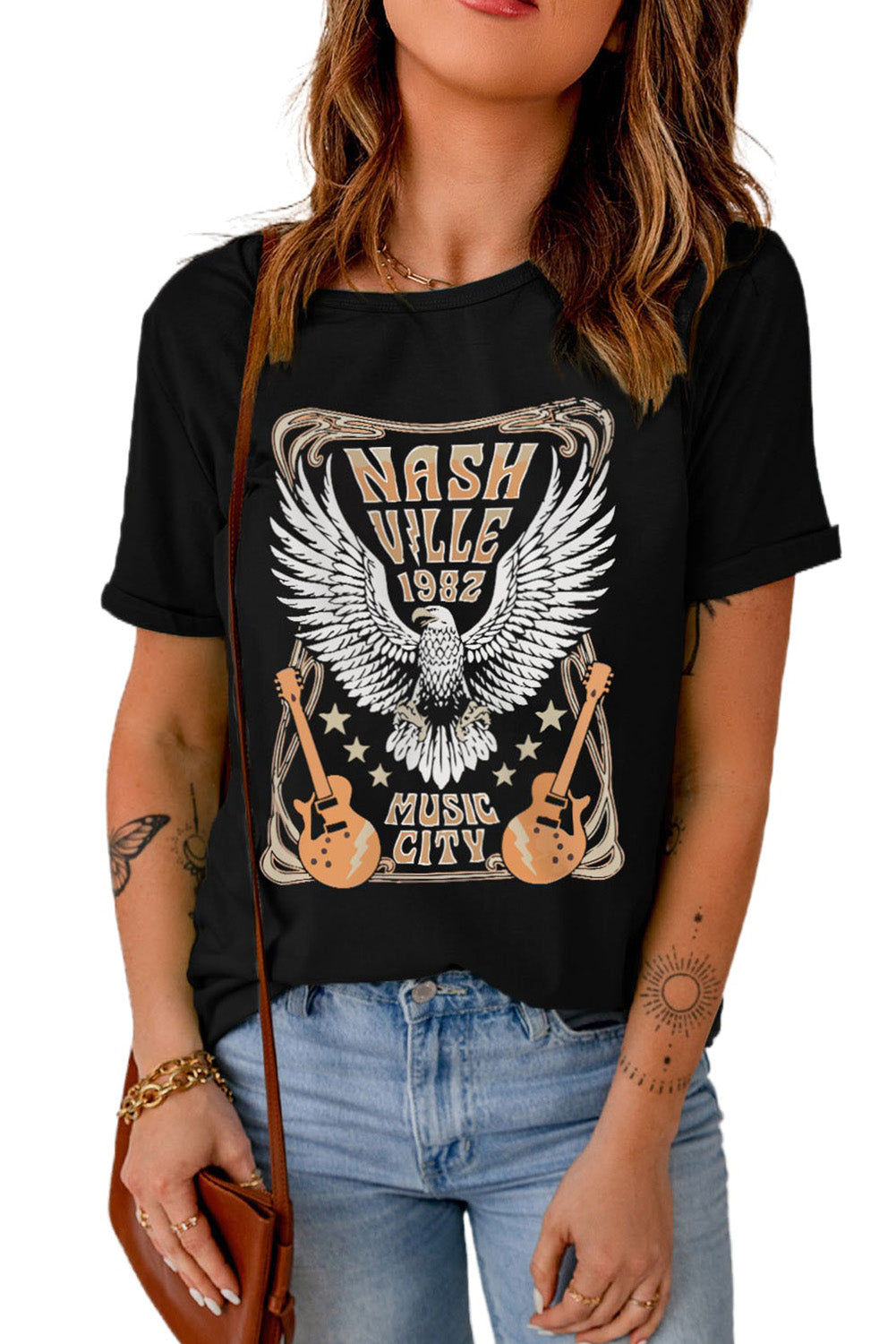 NASH VILLE 1982 Vintage Music City Graphic Tee