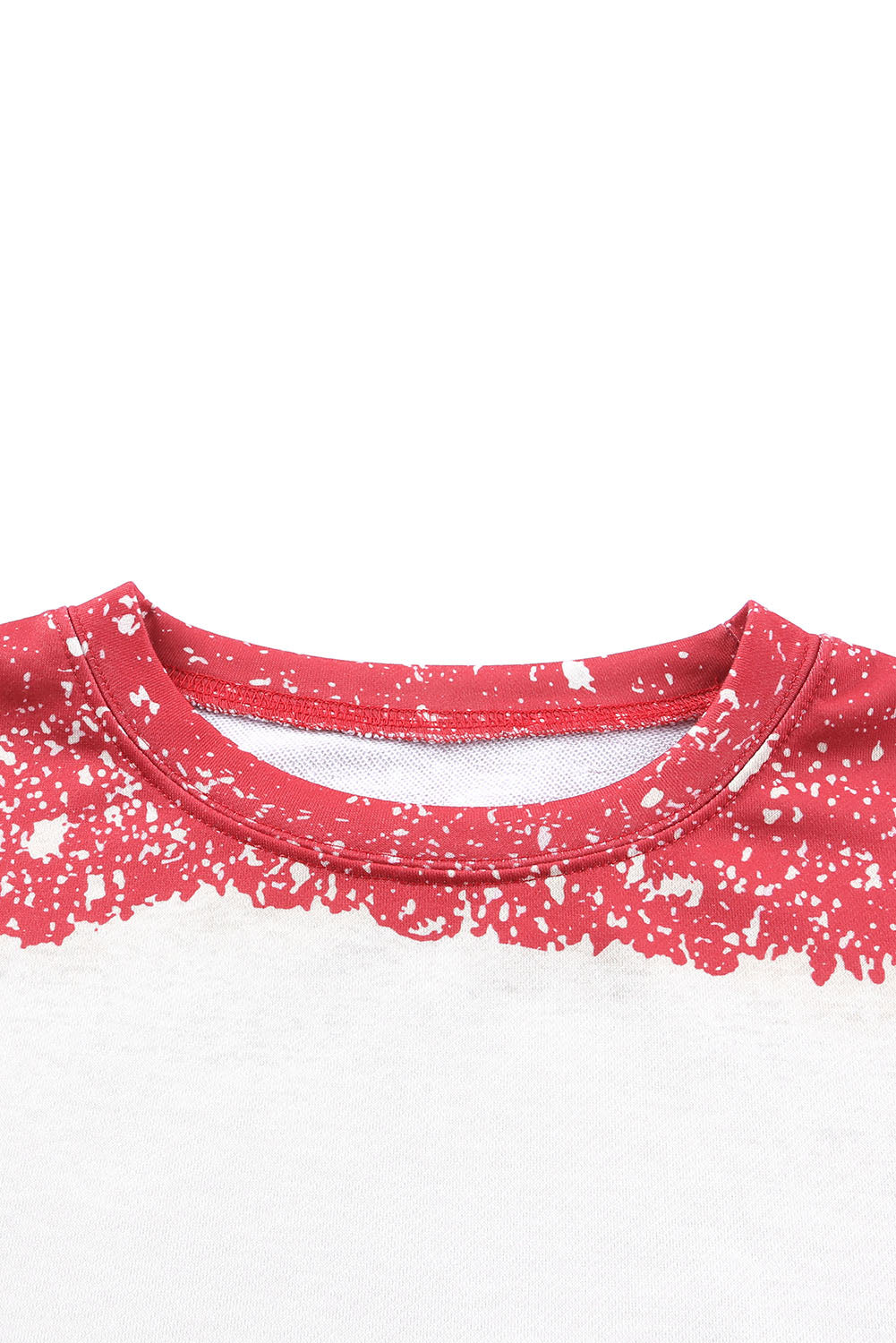 Blank Apparel - Fiery Red Tie Dye Leopard Drop Shoulder Sweatshirt