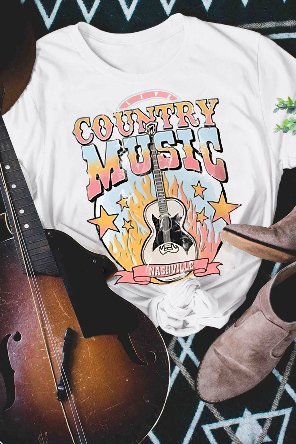 COUNTRY MUSIC NASHVILLE Graphic Tee