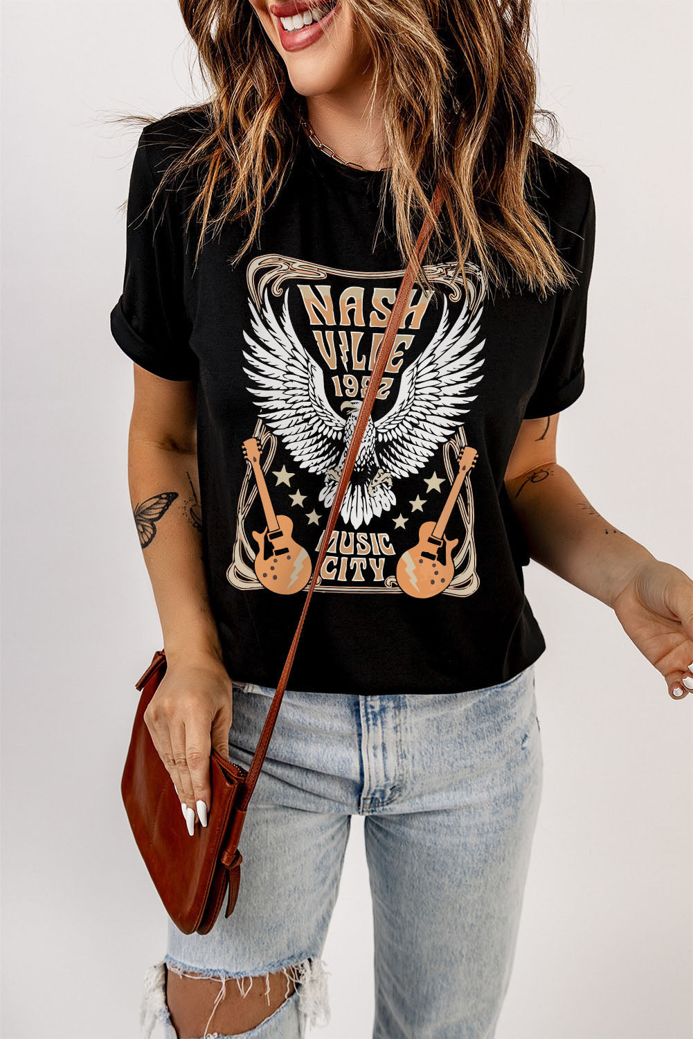 NASH VILLE 1982 Vintage Music City Graphic Tee