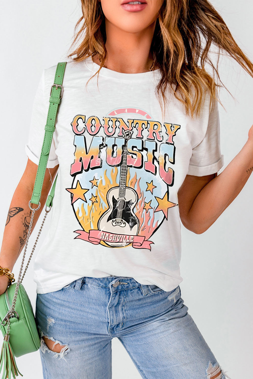 COUNTRY MUSIC NASHVILLE Graphic Tee