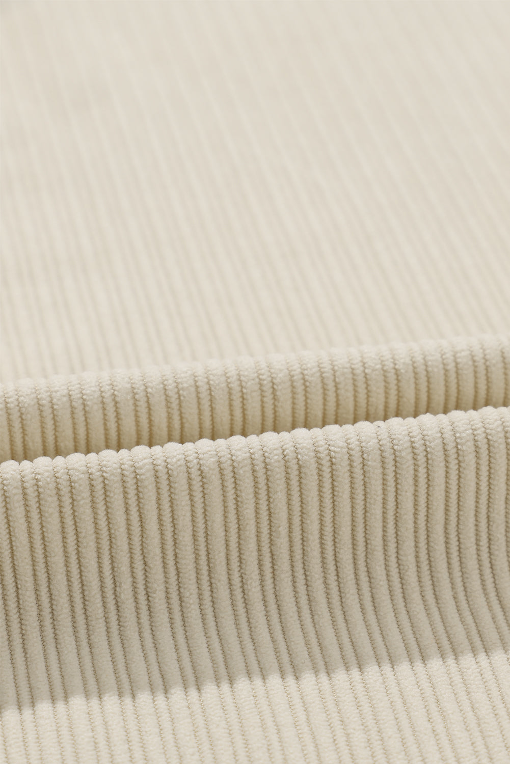 Parchment Drawstring Hooded Corduroy Shacket