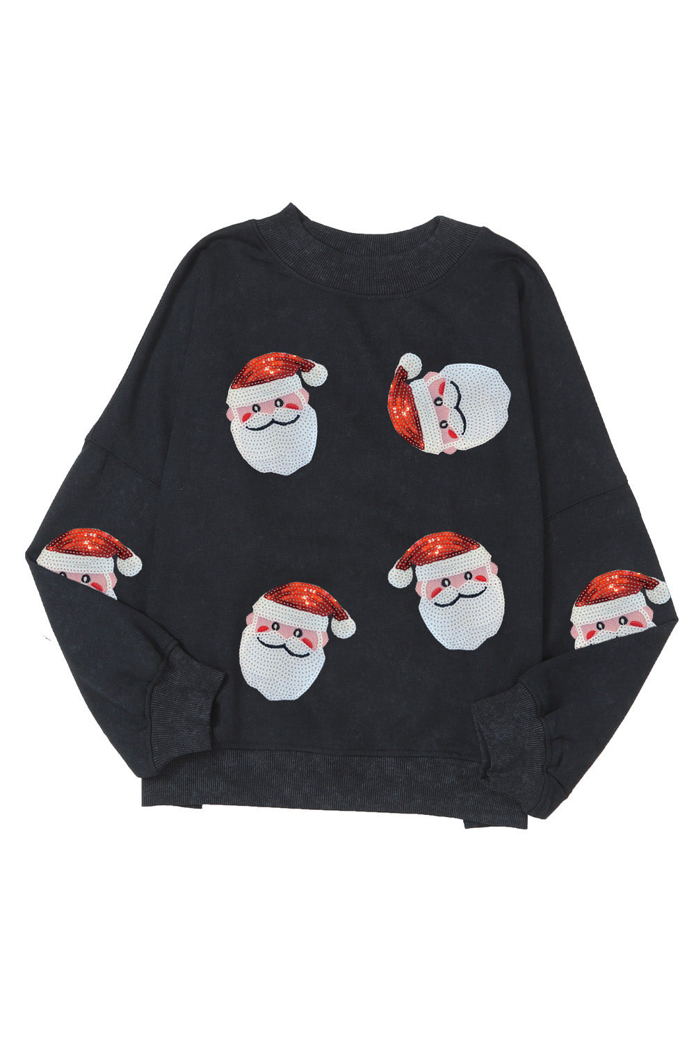 Ruby Sequined Santa Claus Christmas Fashion Sweatshirt