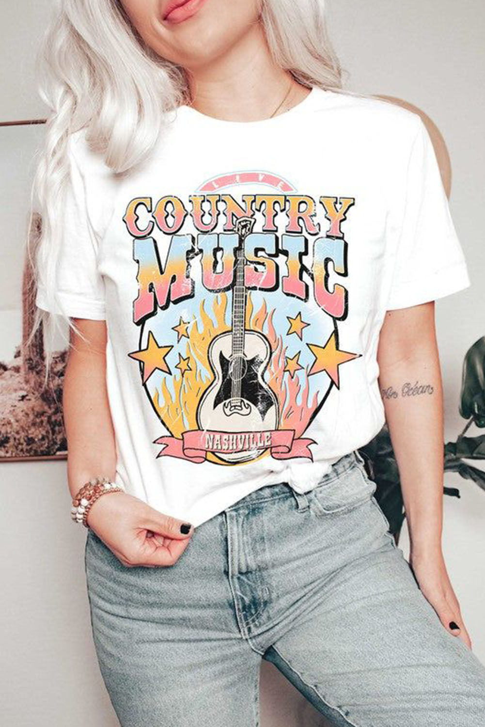 COUNTRY MUSIC NASHVILLE Graphic Tee