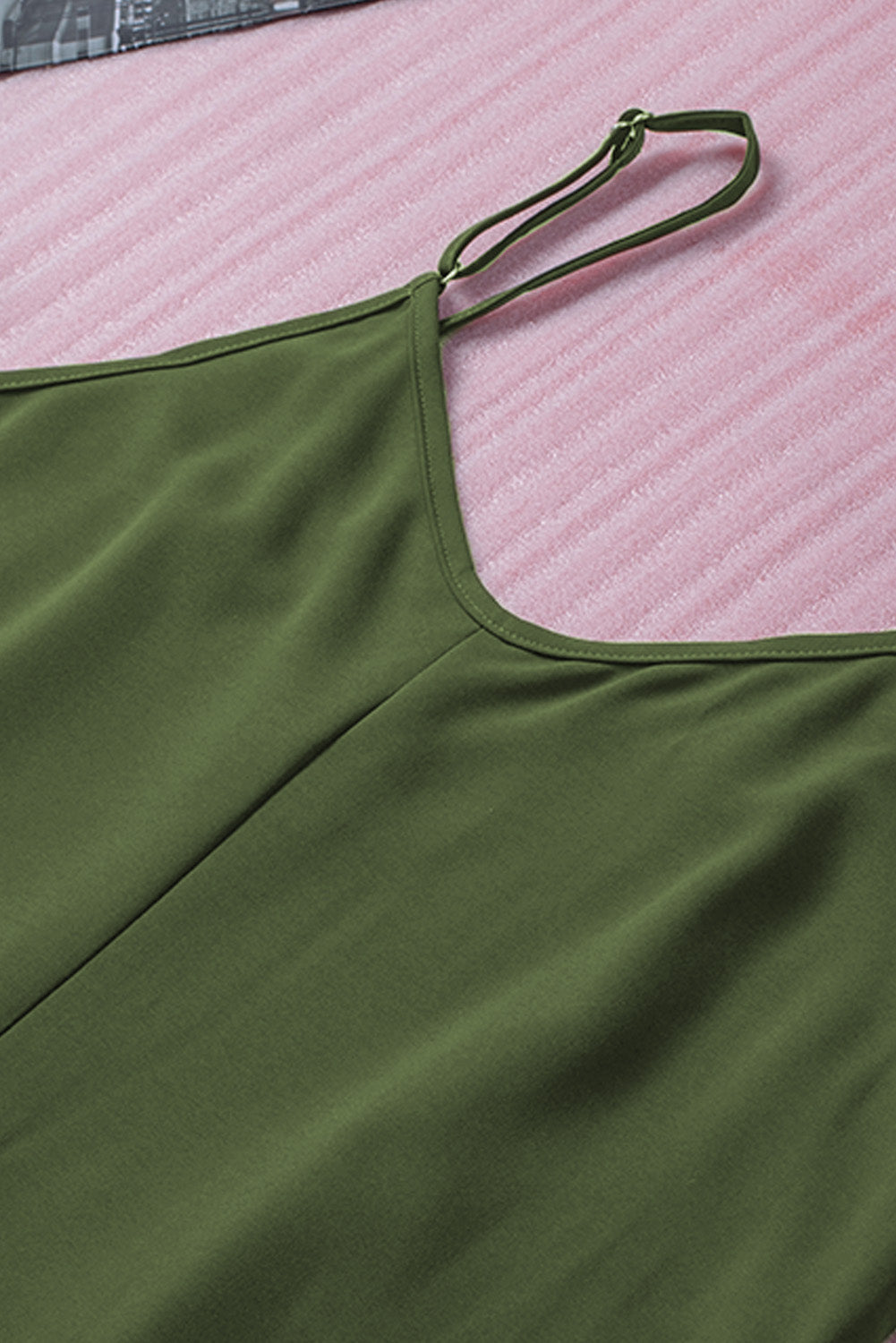 Green Buttoned Slip Dress