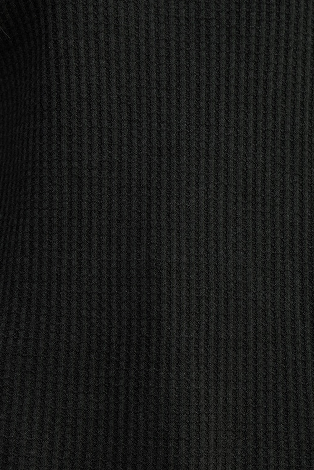 Apricot Crew Neck Ribbed Trim Waffle Knit Top