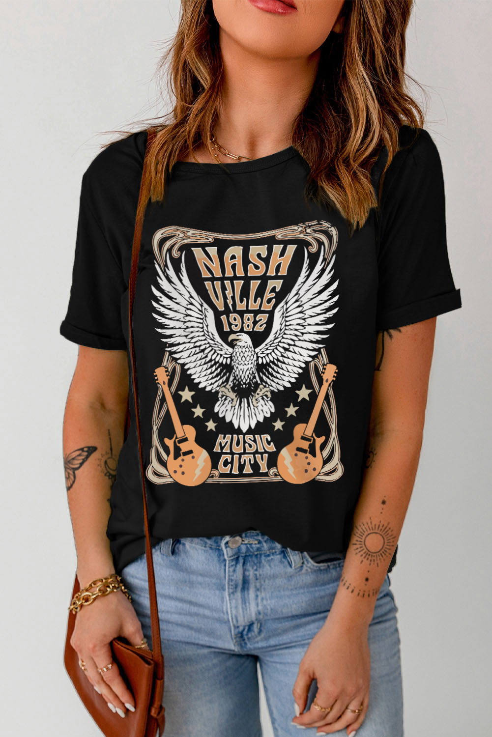 NASH VILLE 1982 Vintage Music City Graphic Tee