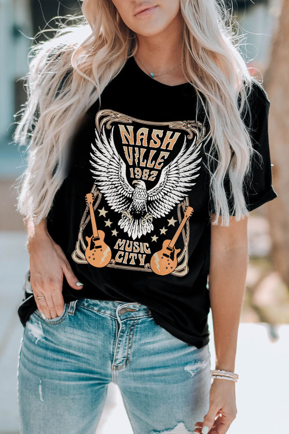 NASH VILLE 1982 Vintage Music City Graphic Tee
