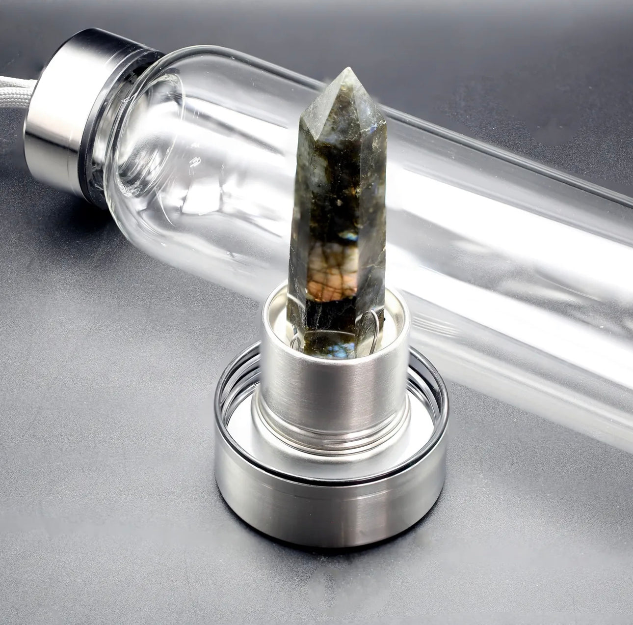 Energize Your Water with Amethyst Crystal Bottle - 1pc