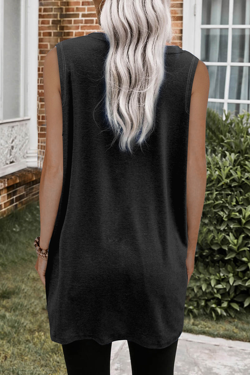Stay golden Letters Graphic Tank with Pockets