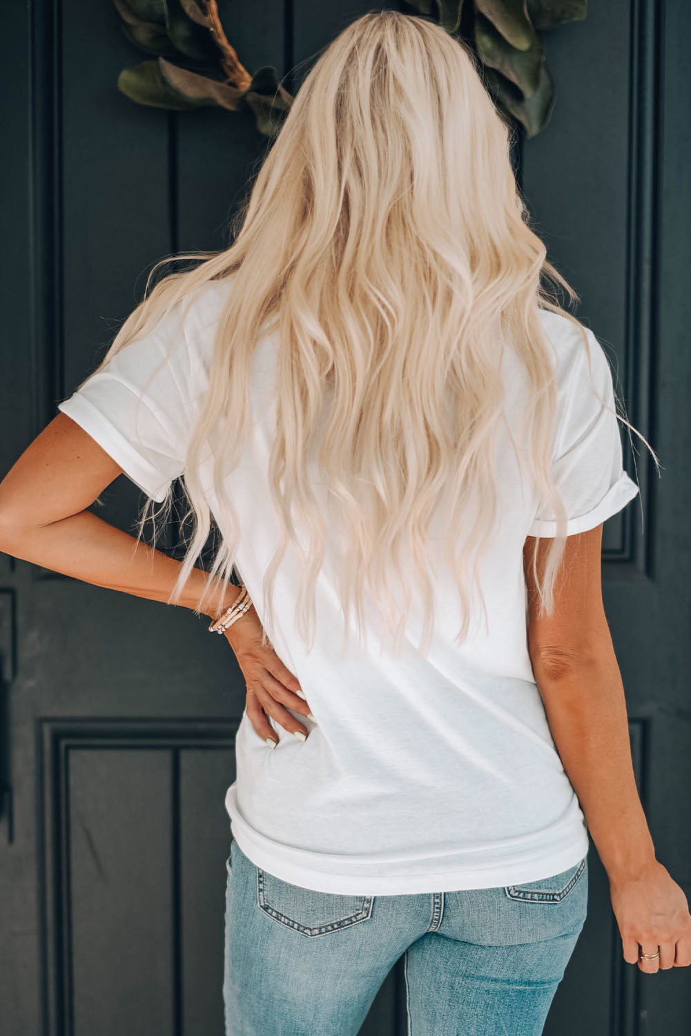 White MOM life is the best life Graphic T Shirt