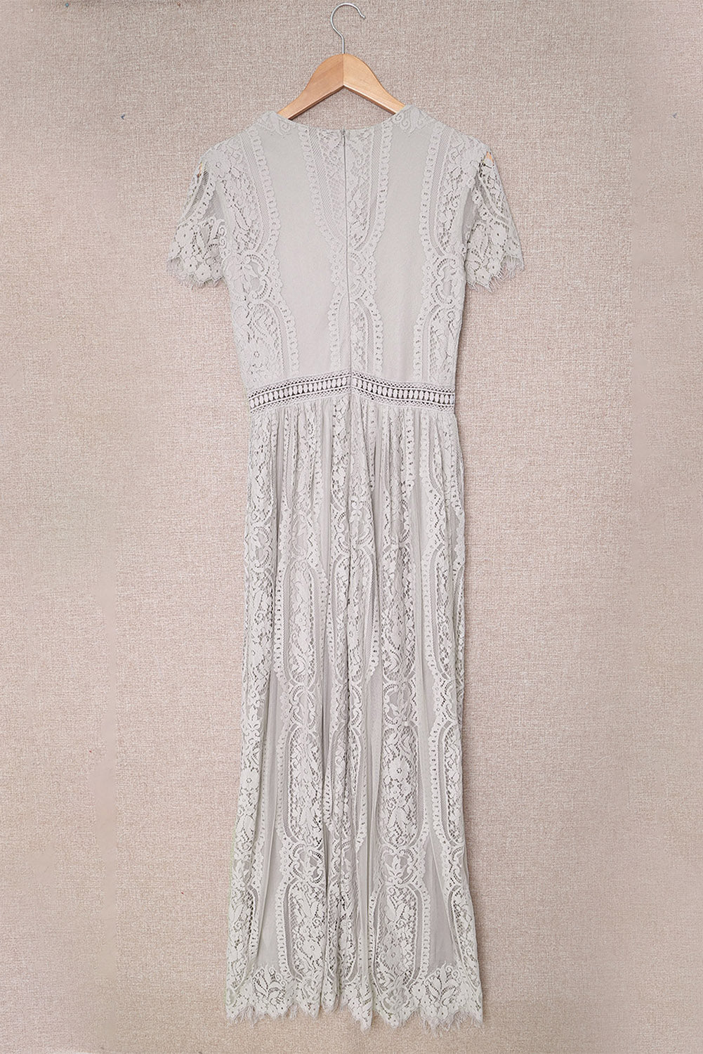 Red Blue Fill Your Heart Lace Maxi Dress