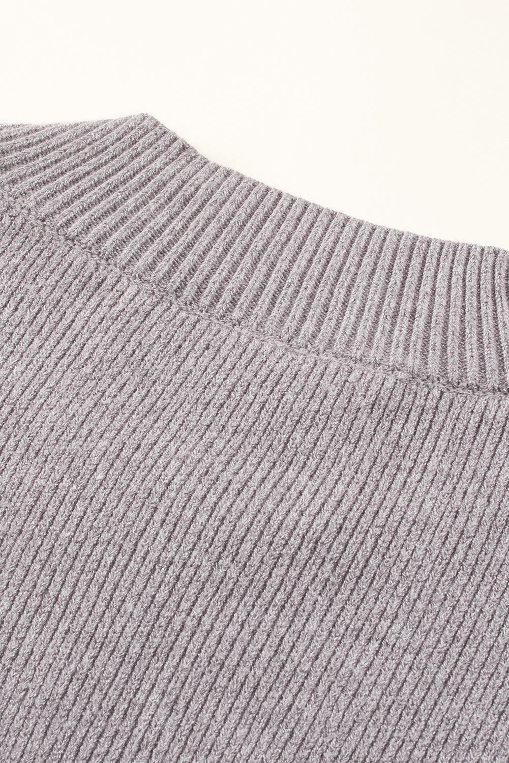 Black Oversized Drop Shoulder Bubble Sleeve Pullover Sweater