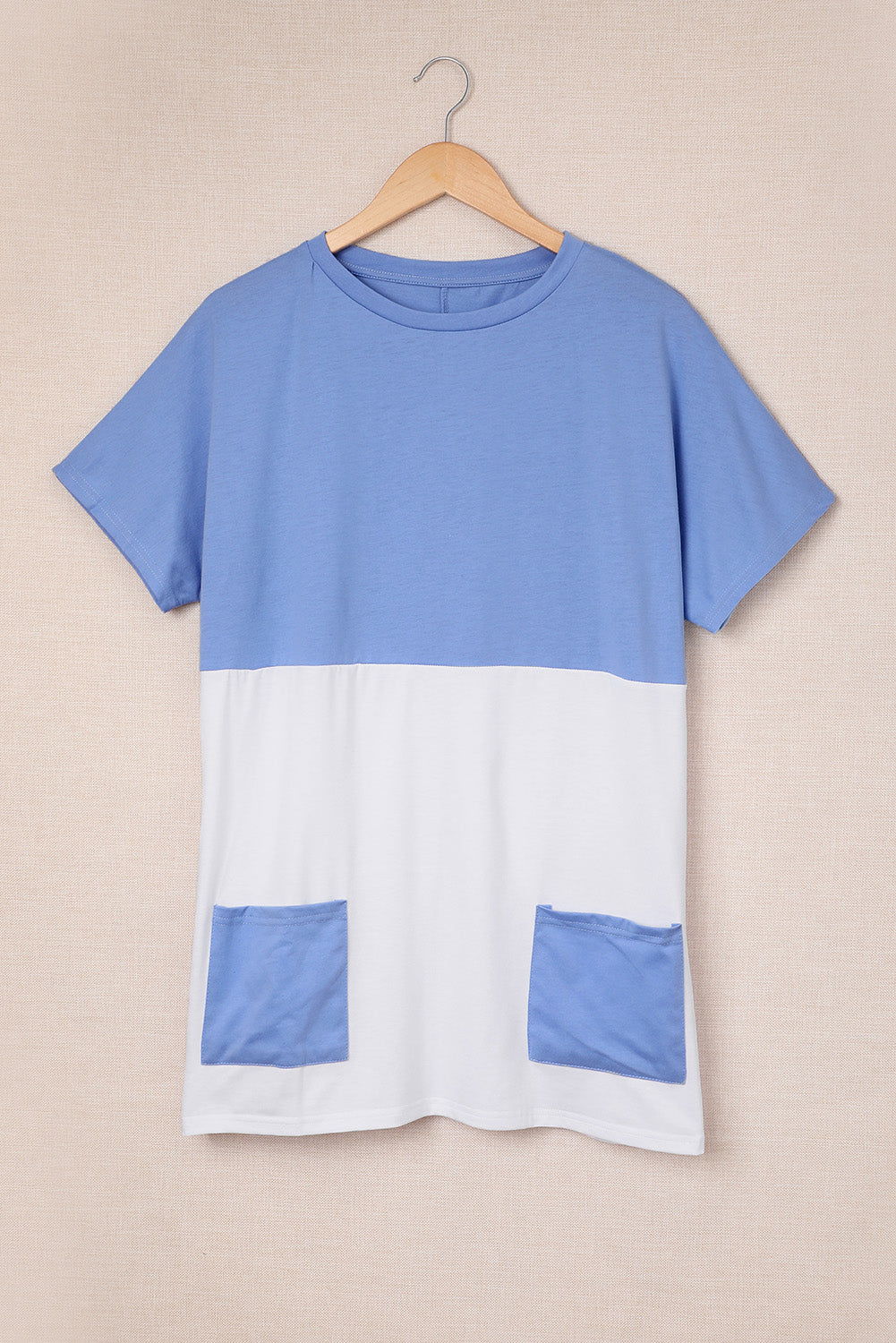 Rose Colorblock Pocketed Mini Dress
