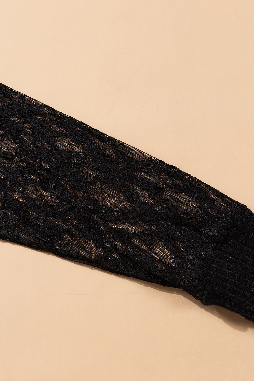 Black Lace Sleeve Patchwork Sweater Dress
