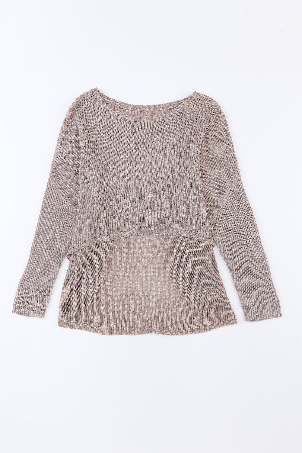 Bonbon Slouchy Dolman Sleeve High Low Sweater