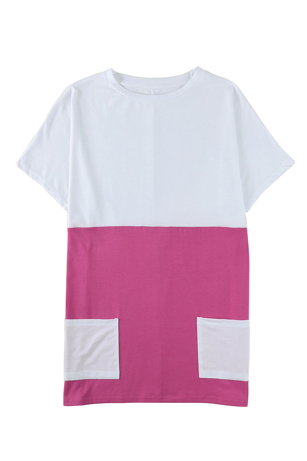 Rose Colorblock Pocketed Mini Dress