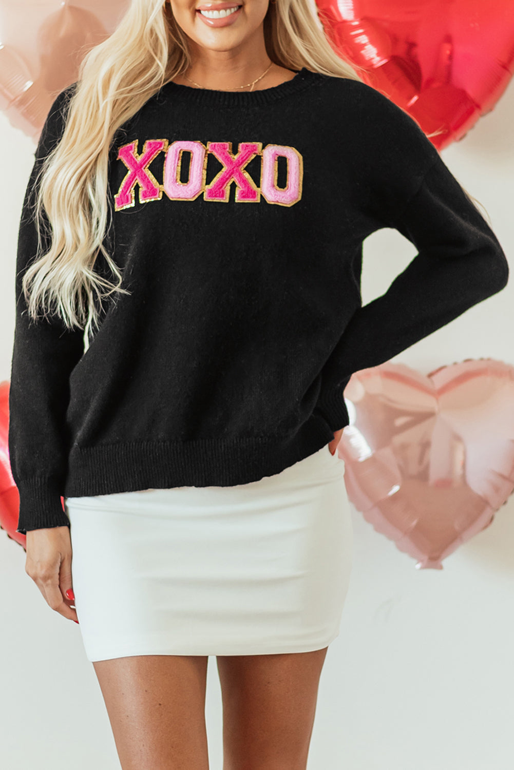 Red Dahlia Holly Jolly Round Neck Casual Sweater