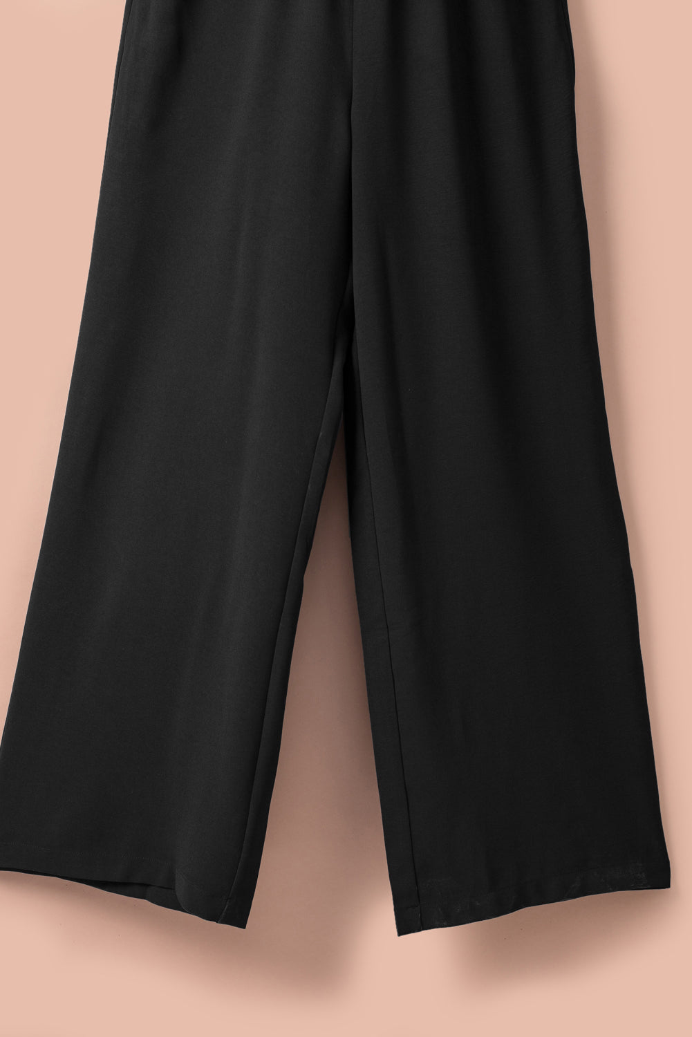 Blue Flutter Sleeve Smocked Wide Leg Jumpsuit