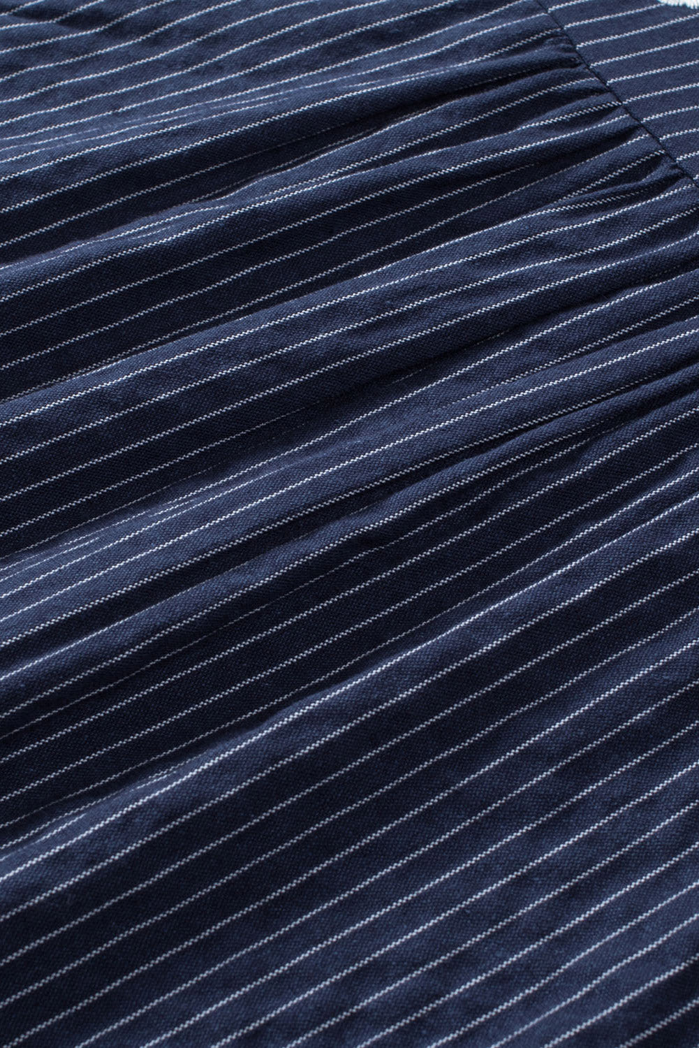 Gray Embroidered Striped Print Sleeveless Mini Dress