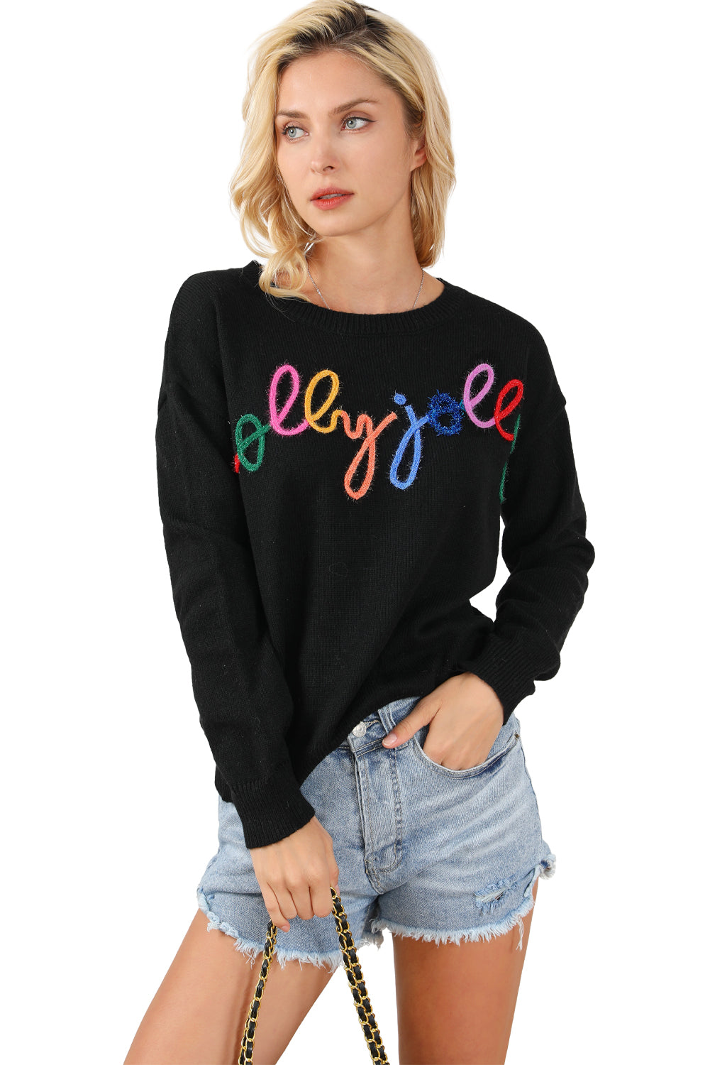 Red Dahlia Holly Jolly Round Neck Casual Sweater