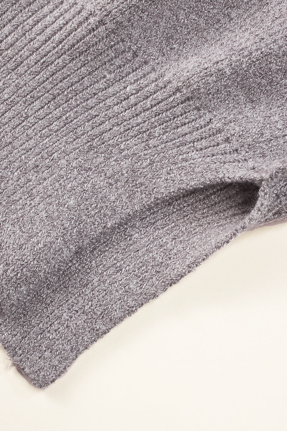 Black Oversized Drop Shoulder Bubble Sleeve Pullover Sweater