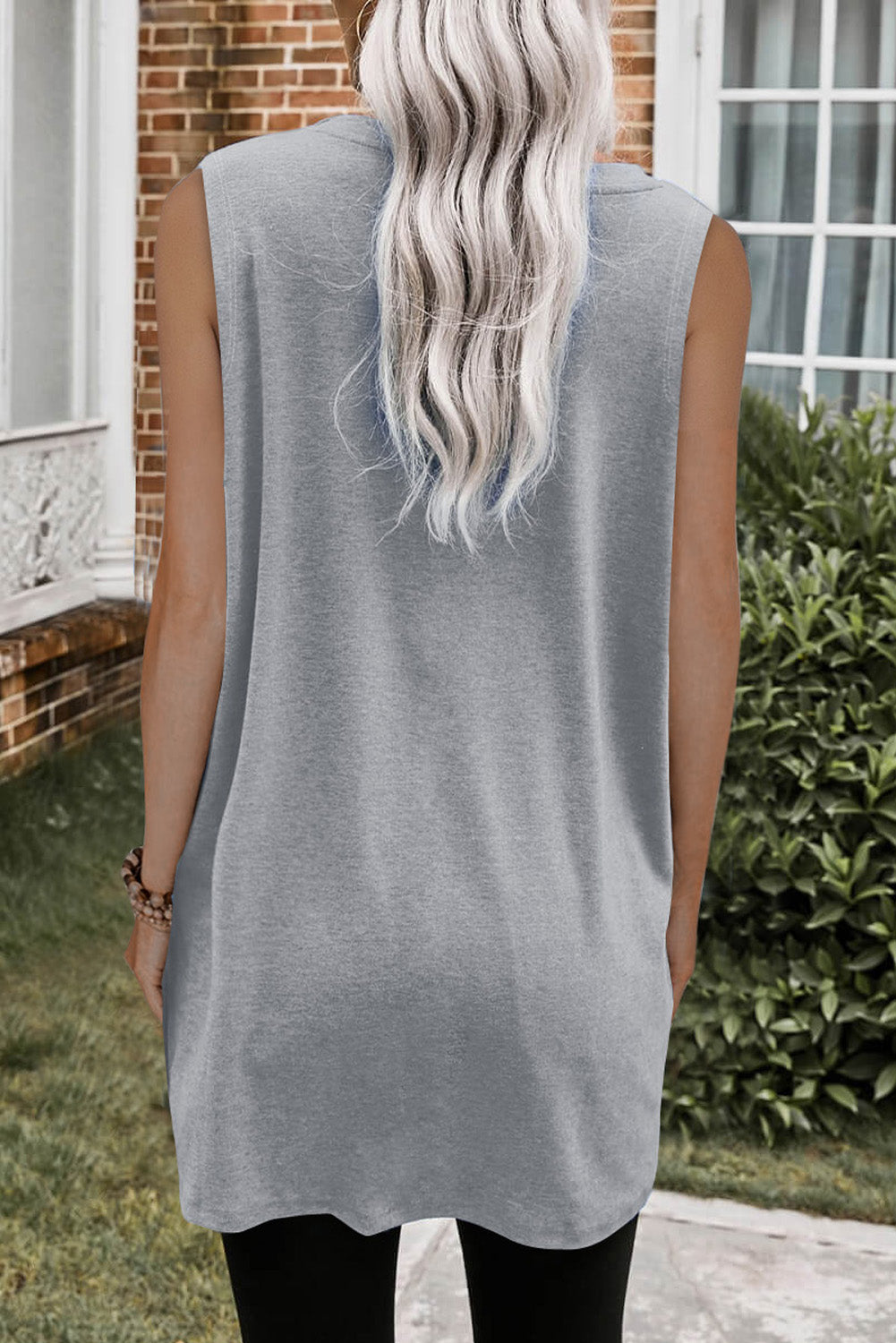 Stay golden Letters Graphic Tank with Pockets