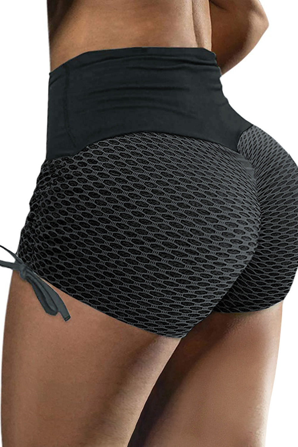 Side Drawstring Anti Cellulite High Waist Scrunch Butt Lift Shorts