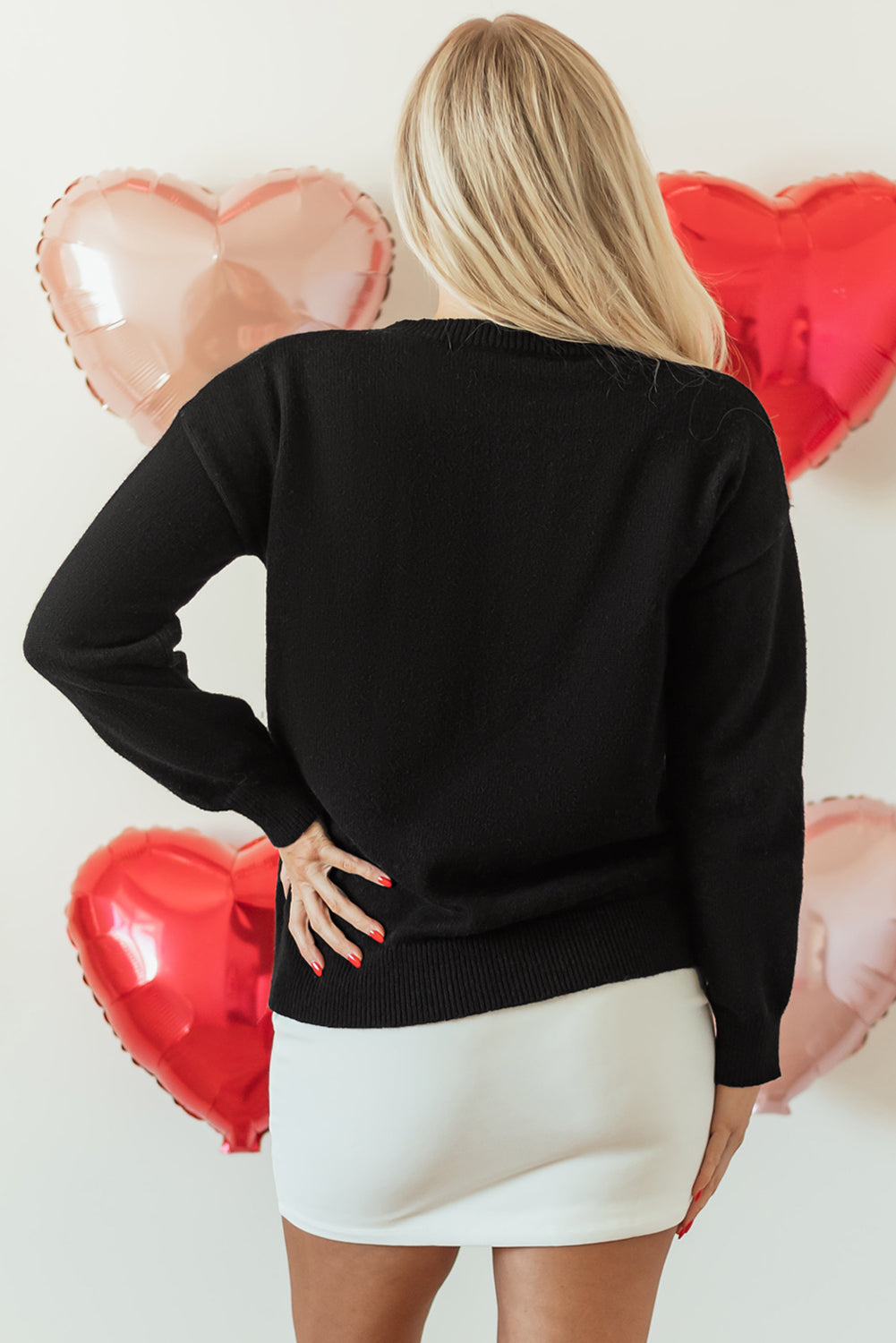 Red Dahlia Holly Jolly Round Neck Casual Sweater