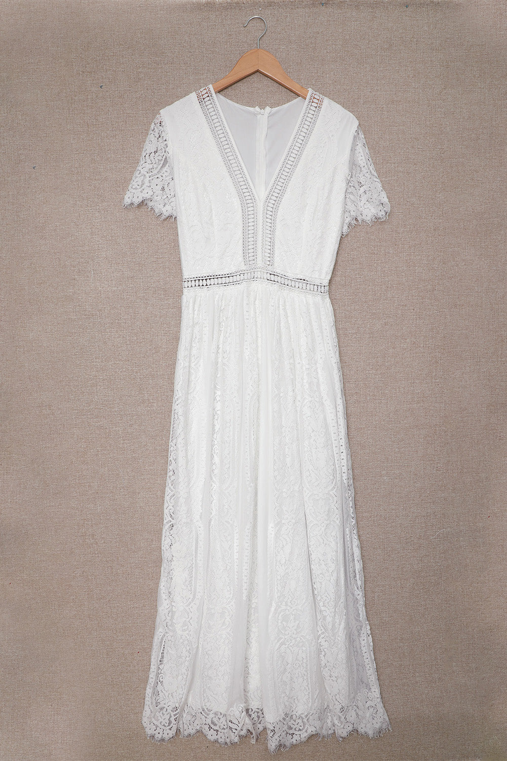 Red Blue Fill Your Heart Lace Maxi Dress