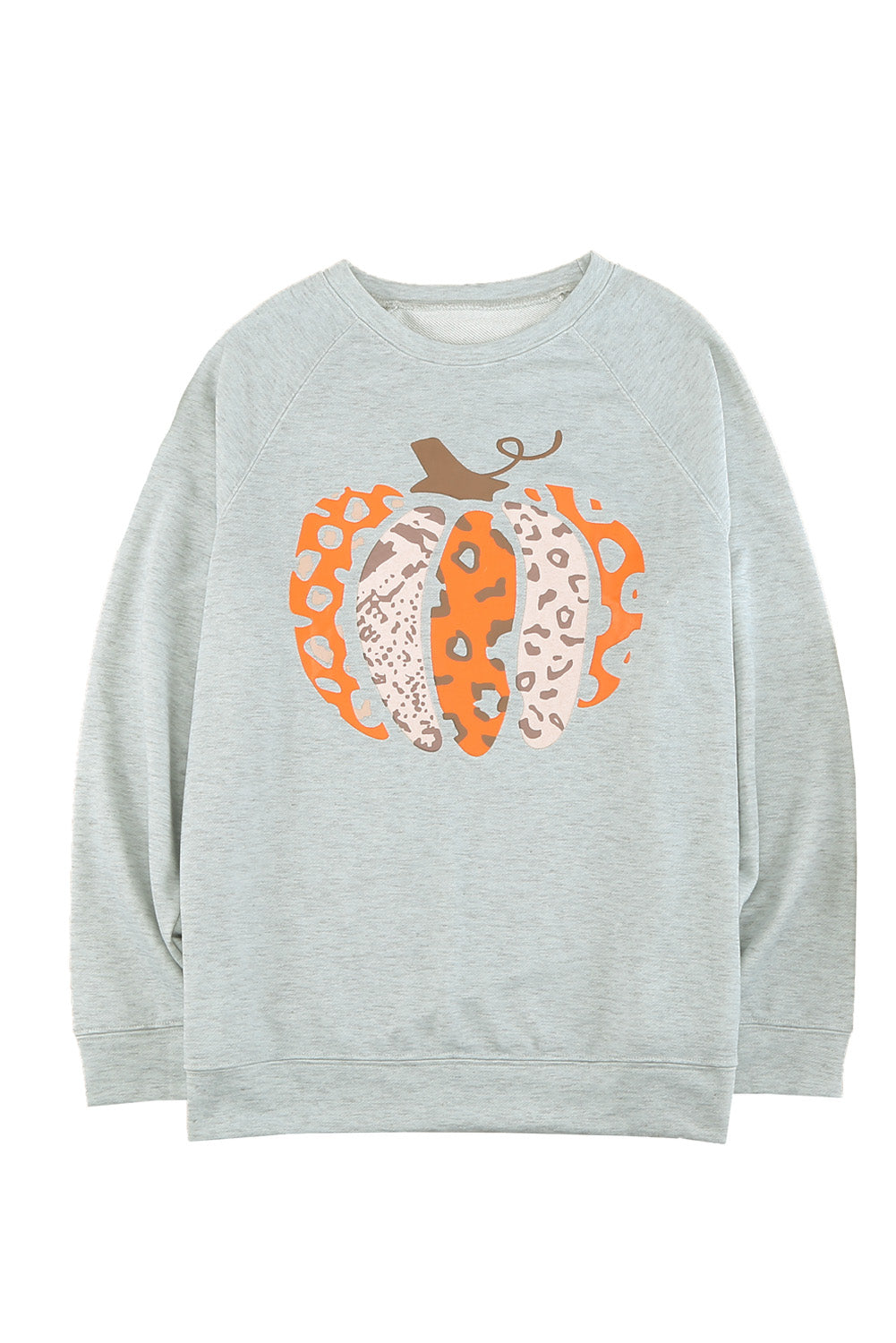 Halloween Pumpkin Leopard Print Plus Size Sweatshirt