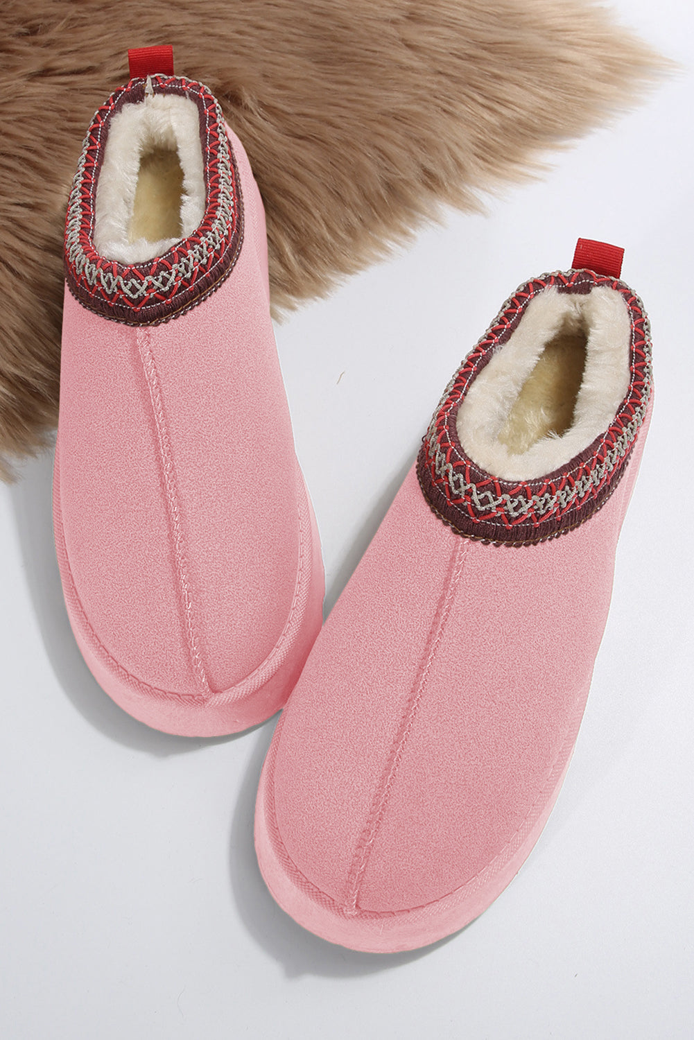 Sage Green Suede Contrast Print Plush Lined Snow Boots