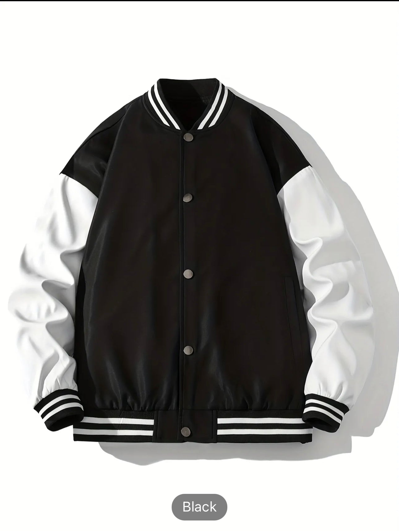 Men's Varsity "Football Champions" Baseball Print Pockets Long Sleeves Jackets